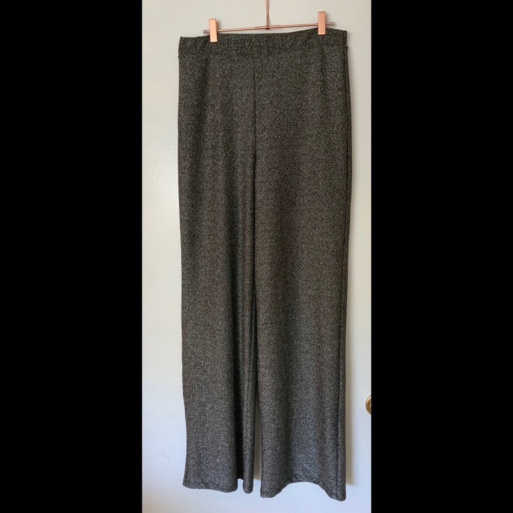 Vintage Sparkley Shimmer Stretchy Disco Wide Leg Pants - FUN!  Size L